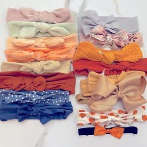 0-12 months fall baby infant toddler headbands set of 16